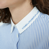 Chemise rayée à col brodé - Light Blue - I.Code