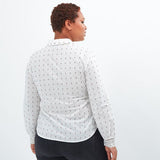 Chemise jacquard et dentelle - Blanc cassé - I.Code