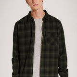 Chemise REGULAR à motifs carreaux - Kaki - IKKS MEN