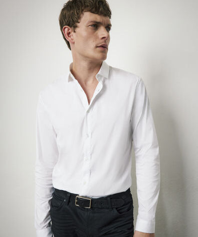 Chemise SLIM easy care - Blanc - IKKS MEN