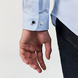 Chemise SLIM à fines rayures - Bleu ciel - IKKS MEN