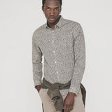 Chemise SLIM imprimé micro-camouflage - Kaki - IKKS MEN