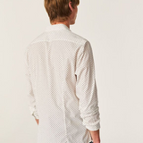 Chemise slim imprimé micro fleurs - Blanc - IKKS MEN