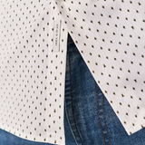 Chemise slim imprimé micro fleurs - Blanc - IKKS MEN