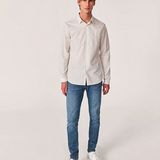 Chemise slim imprimé micro fleurs - Blanc - IKKS MEN