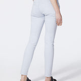 Recycled cotton slim 7/8th jeans with patch pockets - chambray blue - ikks women