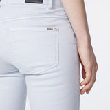 Recycled cotton slim 7/8th jeans with patch pockets - chambray blue - ikks women