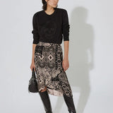 Jupe asymétrique foulard - noir - IKKS
