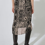 Jupe asymétrique foulard - noir - IKKS