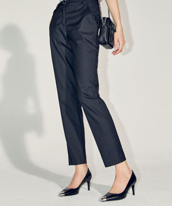 Pantalon droit à ceinture amovible - Noir - IKKS
