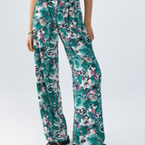 Pantalon large fluide imprimé végétal - Smeraldo - IKKS