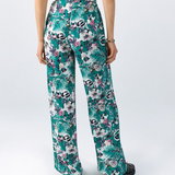 Pantalon large fluide imprimé végétal - Smeraldo - IKKS