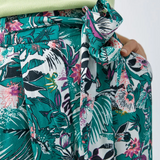 Pantalon large fluide imprimé végétal - Smeraldo - IKKS
