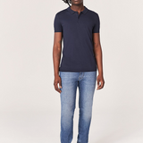 Polo en coton modal - Marine - IKKS MEN