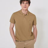 Polo bi-matière - Beige - IKKS MEN