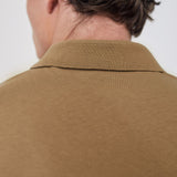 Polo bi-matière - Beige - IKKS MEN