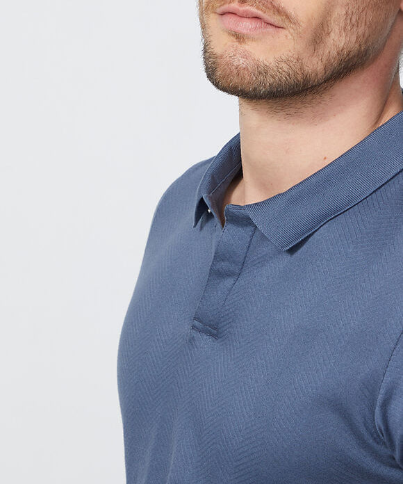 Polo jacquard chevrons - stone - IKKS men