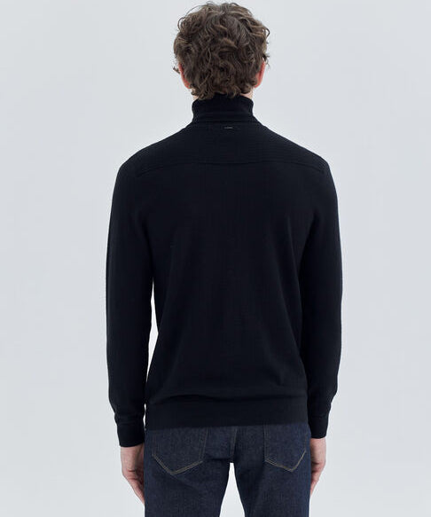 Pull à col roulé - Noir - IKKS