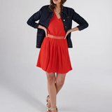 Robe avec élastique lurex - Pop abricot - I.Code