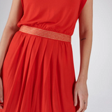 Robe avec élastique lurex - Pop abricot - I.Code