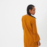 Robe motifs épis dorés - Ambre - I.Code