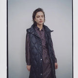 Robe chemise à carreaux tartan - Marine - IKKS