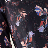 Long-sleeved floral dress - Navy - IKKS