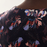 Long-sleeved floral dress - Navy - IKKS