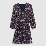 Long-sleeved floral dress - Navy - IKKS