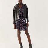 Long-sleeved floral dress - Navy - IKKS
