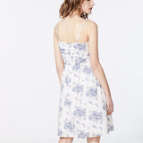Robe à fines bretelles en coton - imprimé toile de Jouy - IKKS WOMEN