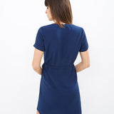 Robe à taille ceinturée - Indigo - I.Code