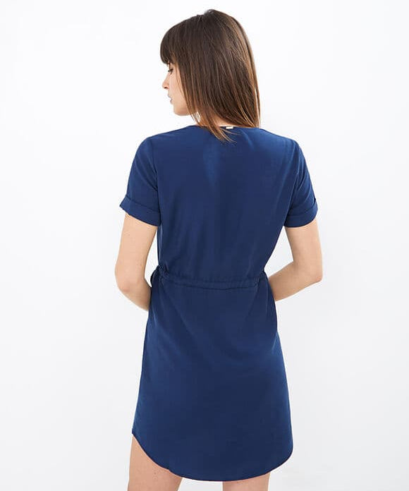 Robe à taille ceinturée - Indigo - I.Code