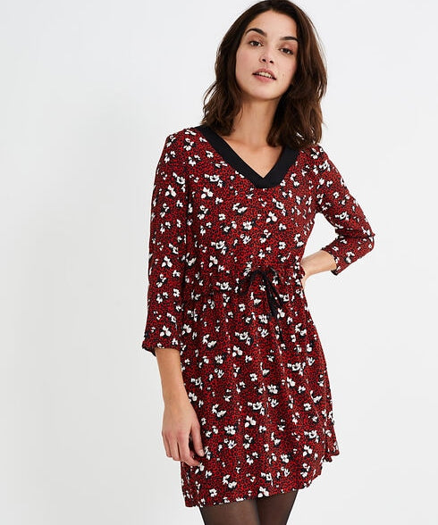 Robe léopard - Bordeaux - I.Code
