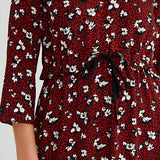 Robe léopard - Bordeaux - I.Code
