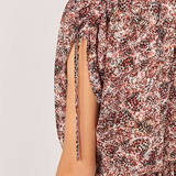 Long dress in recycled butterfly print voile - Peau - IKKS