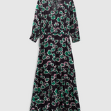 Robe longue imprimé maxi floral - noir - IKKS