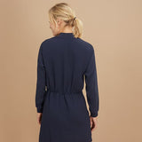 Robe zippée avec nœud à la taille - Marine - I.Code