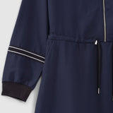 Robe zippée à bord-cote - Navy Blue - I.Code