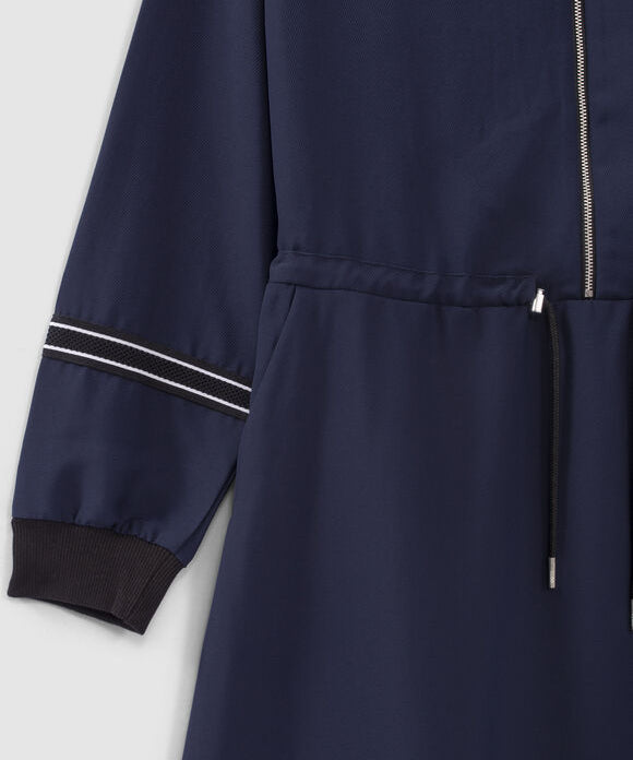 Robe zippée à bord-cote - Navy Blue - I.Code