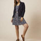 Veste esprit motard - Noire cuir velours - I.Code