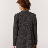 Veste tailleur en polycrêpe imprimé - Kaki - IKKS