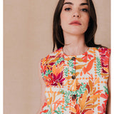 Chemise Imany Imprimé floral – Ecru - C’EST BEAU LA VIE
