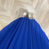 Robe plissée manche courte évasée - LORA