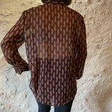 Chemise imprimée prune