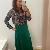 Jupe midi JOELYNE - vert - AN'GE