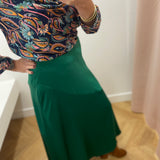 Jupe midi JOELYNE - vert - AN'GE