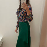 Jupe midi JOELYNE - vert - AN'GE
