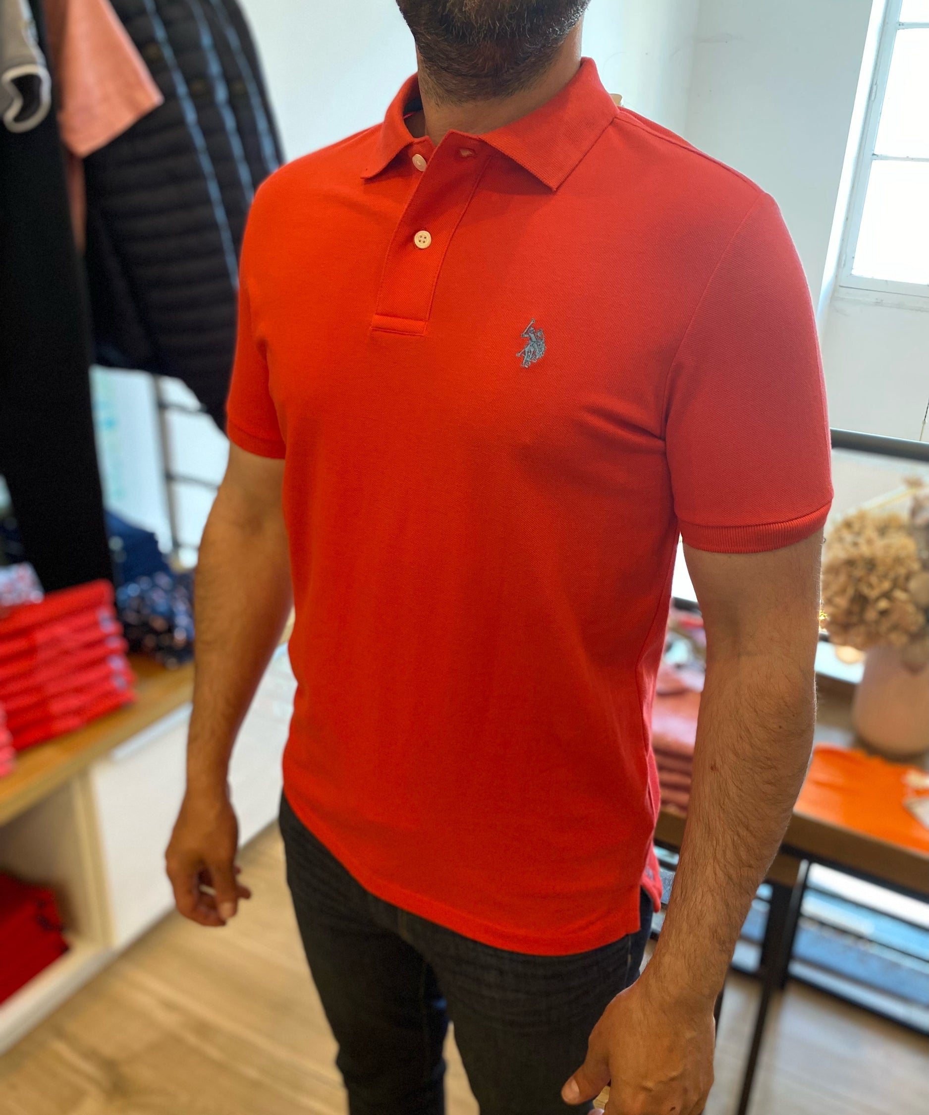 Polo manches courtes - Rouge - US POLO