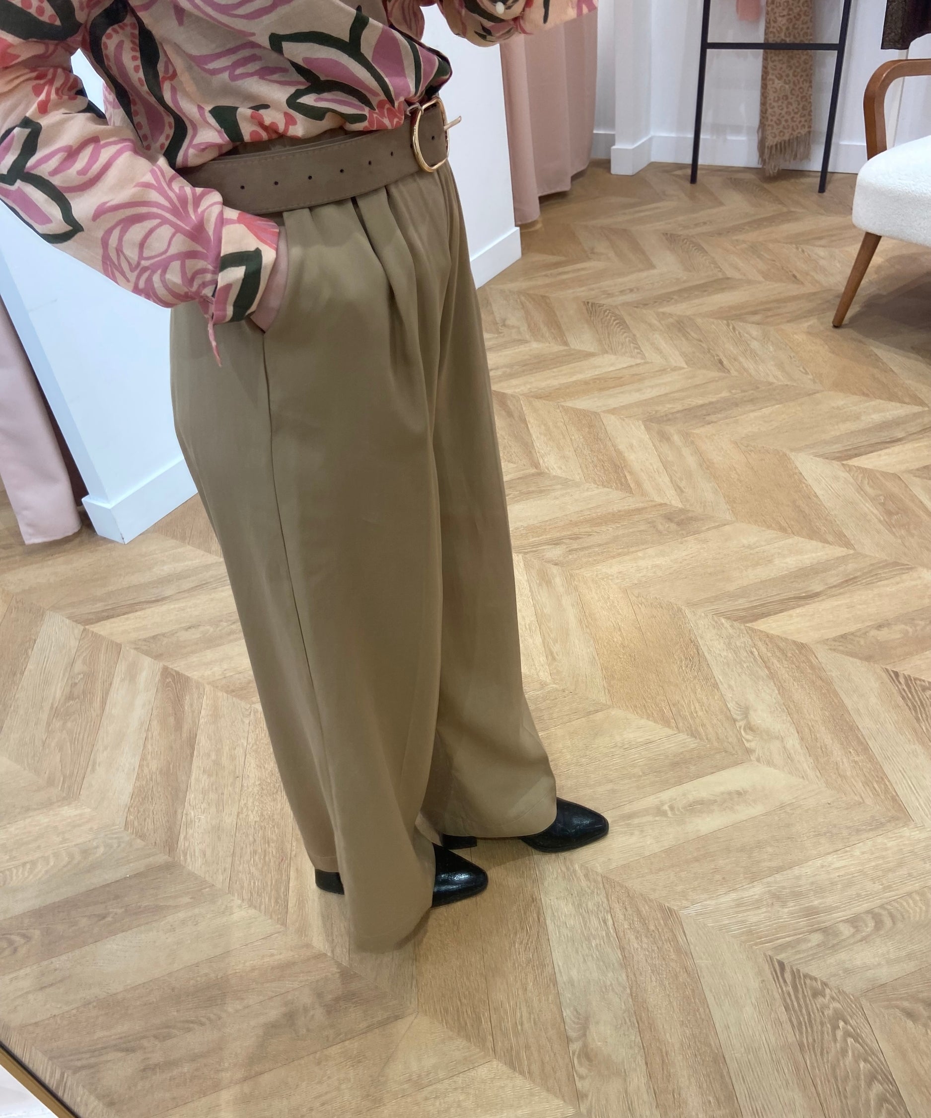 Pantalon Mathilde - Camel - GRACE & MILA